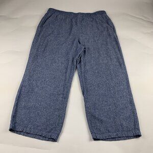 Old Navy Blue Chambray Linen Blend High Rise Wide Leg Lounge Pant XL